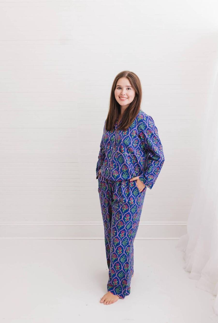 NEW HEART OF GRACE henley pajama pant in midnight